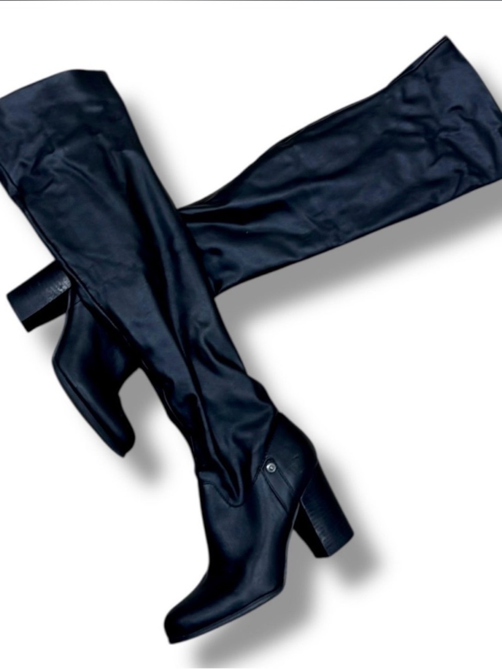 Guess Black Over-the-Knee Block Heel Boots